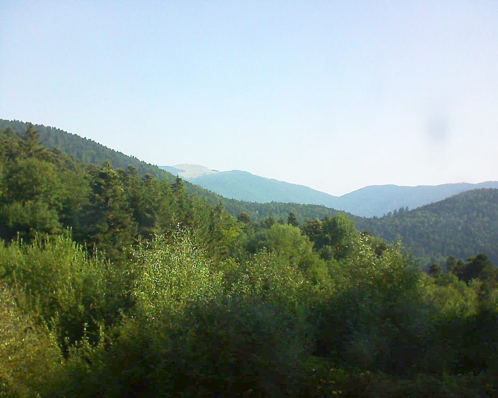 Le petit ballon vu depuis le Domaine Langmatt à Murbach le 03.08.2018 à 09:15 Le petit ballon (Alsace, Vosges) le 03.08.2018 à 09:15