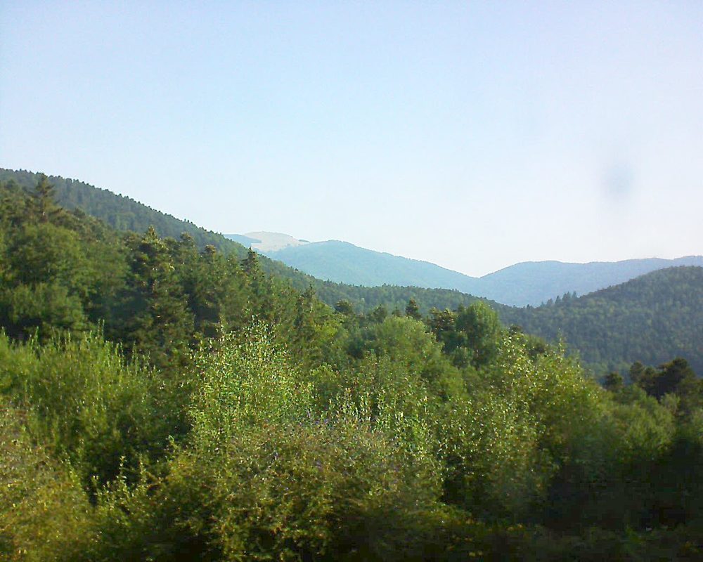 Le petit ballon vu depuis le Domaine Langmatt à Murbach le 03.08.2018 à 09:30 Le petit ballon (Alsace, Vosges) le 03.08.2018 à 09:30
