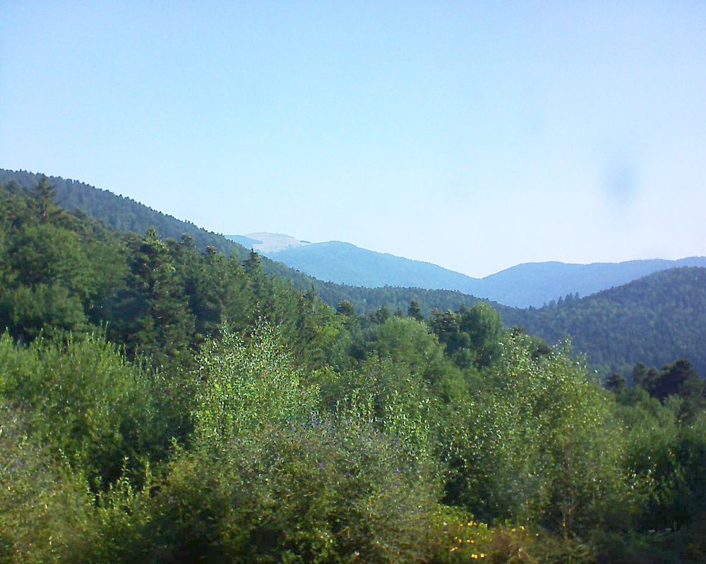 Le petit ballon vu depuis le Domaine Langmatt à Murbach le 03.08.2018 à 09:45 Le petit ballon (Alsace, Vosges) le 03.08.2018 à 09:45
