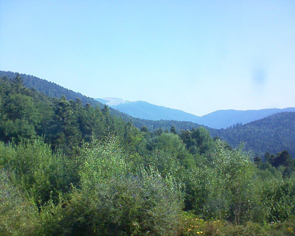 Le petit ballon vu depuis le Domaine Langmatt à Murbach le 03.08.2018 à 10:00 Le petit ballon (Alsace, Vosges) le 03.08.2018 à 10:00