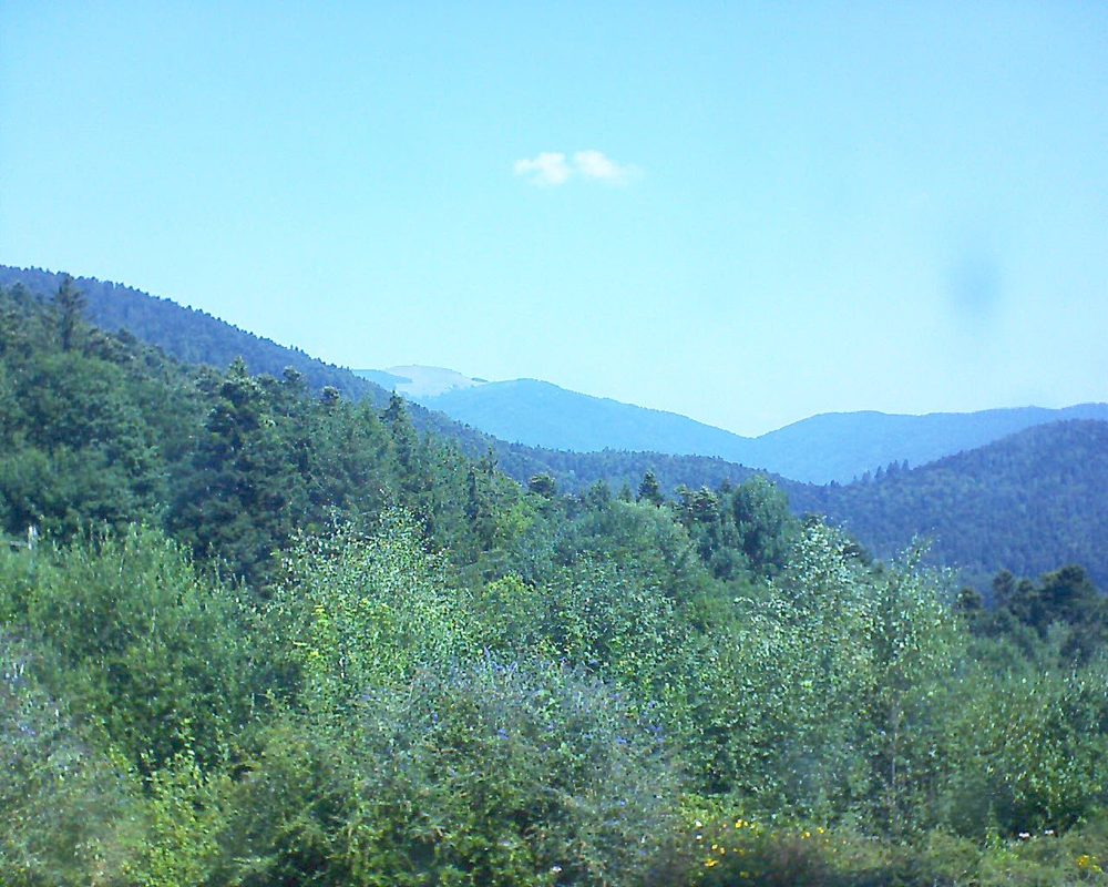Le petit ballon vu depuis le Domaine Langmatt à Murbach le 03.08.2018 à 12:00 Le petit ballon (Alsace, Vosges) le 03.08.2018 à 12:00