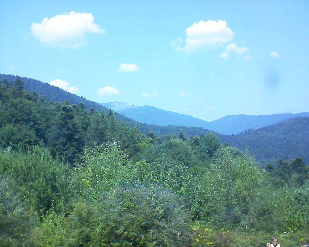 Le petit ballon vu depuis le Domaine Langmatt à Murbach le 03.08.2018 à 14:00 Le petit ballon (Alsace, Vosges) le 03.08.2018 à 14:00
