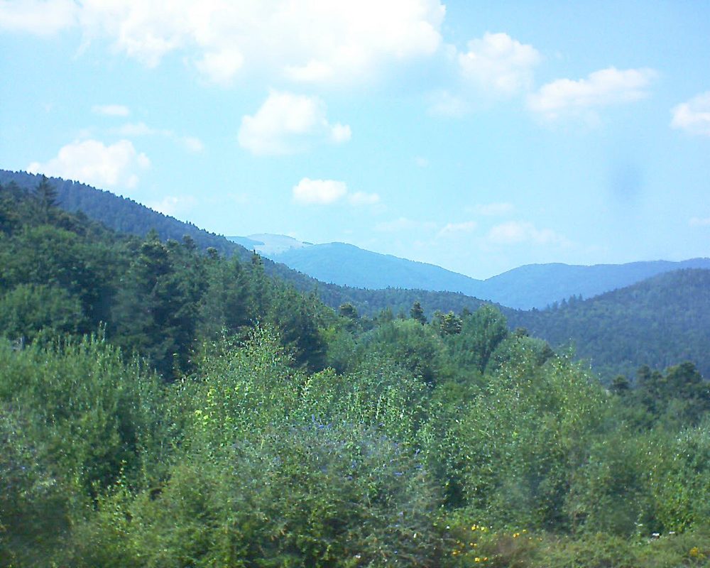 Le petit ballon vu depuis le Domaine Langmatt à Murbach le 03.08.2018 à 15:30 Le petit ballon (Alsace, Vosges) le 03.08.2018 à 15:30