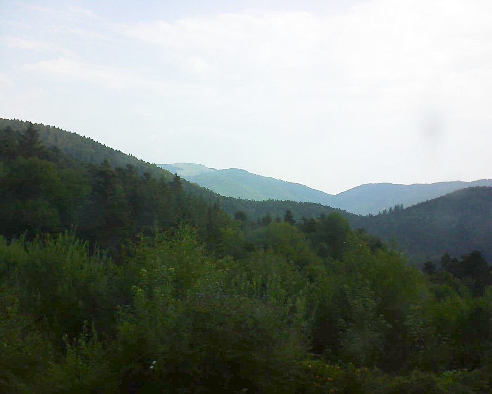 Le petit ballon vu depuis le Domaine Langmatt à Murbach le 04.08.2018 à 09:15 Le petit ballon (Alsace, Vosges) le 04.08.2018 à 09:15