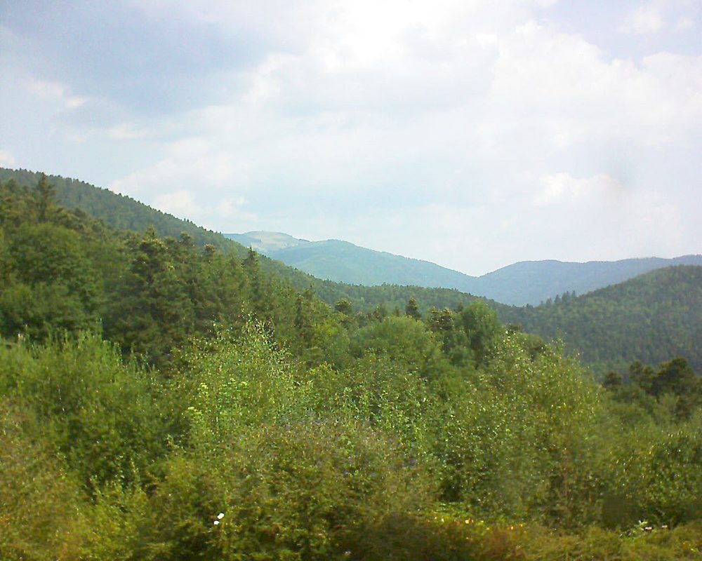 Le petit ballon vu depuis le Domaine Langmatt à Murbach le 04.08.2018 à 11:30 Le petit ballon (Alsace, Vosges) le 04.08.2018 à 11:30