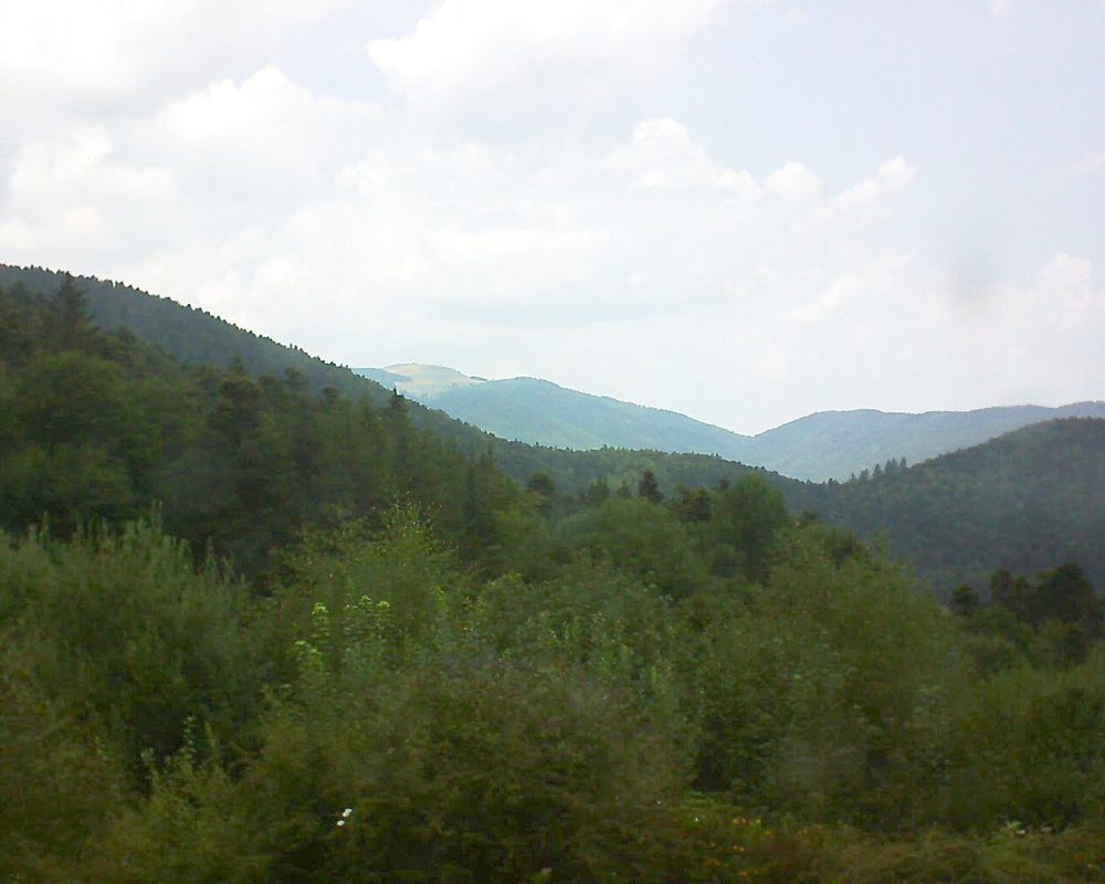 Le petit ballon vu depuis le Domaine Langmatt à Murbach le 04.08.2018 à 13:00 Le petit ballon (Alsace, Vosges) le 04.08.2018 à 13:00