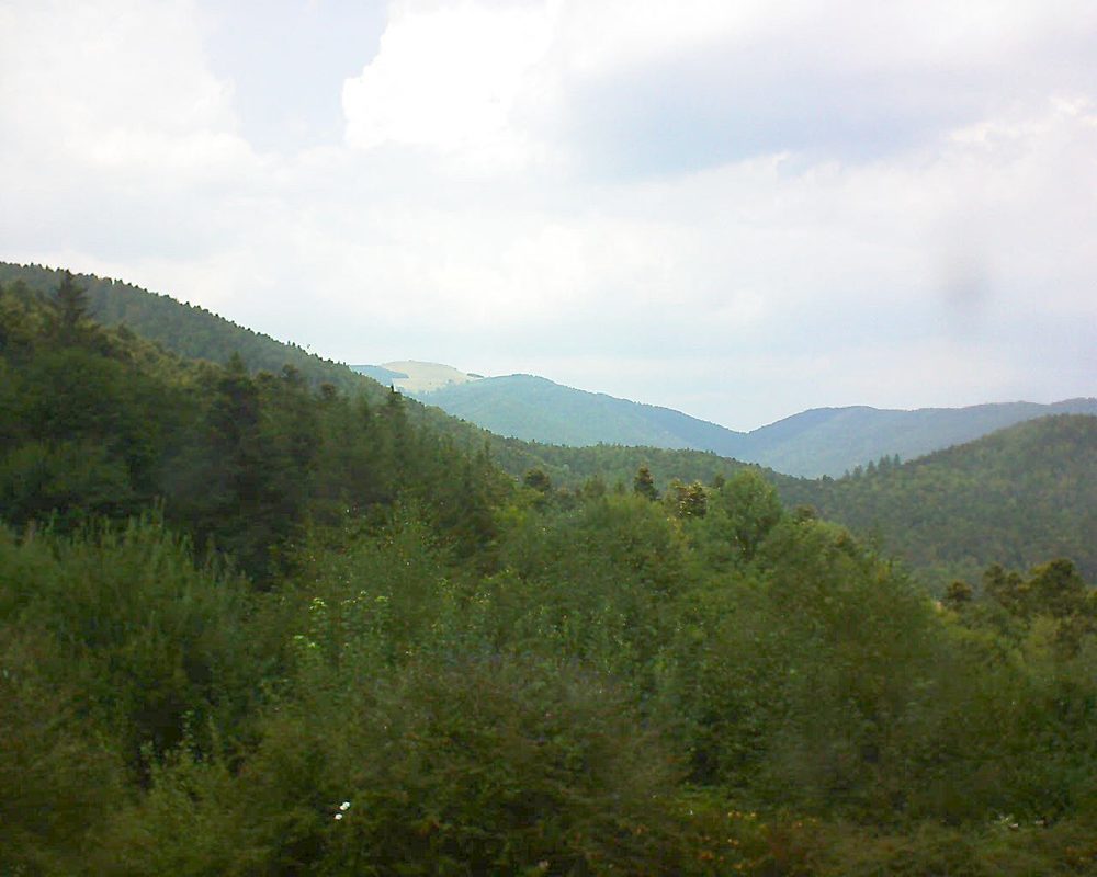 Le petit ballon vu depuis le Domaine Langmatt à Murbach le 04.08.2018 à 14:15 Le petit ballon (Alsace, Vosges) le 04.08.2018 à 14:15