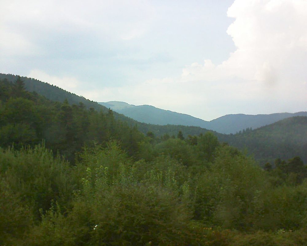 Le petit ballon vu depuis le Domaine Langmatt à Murbach le 04.08.2018 à 18:15 Le petit ballon (Alsace, Vosges) le 04.08.2018 à 18:15