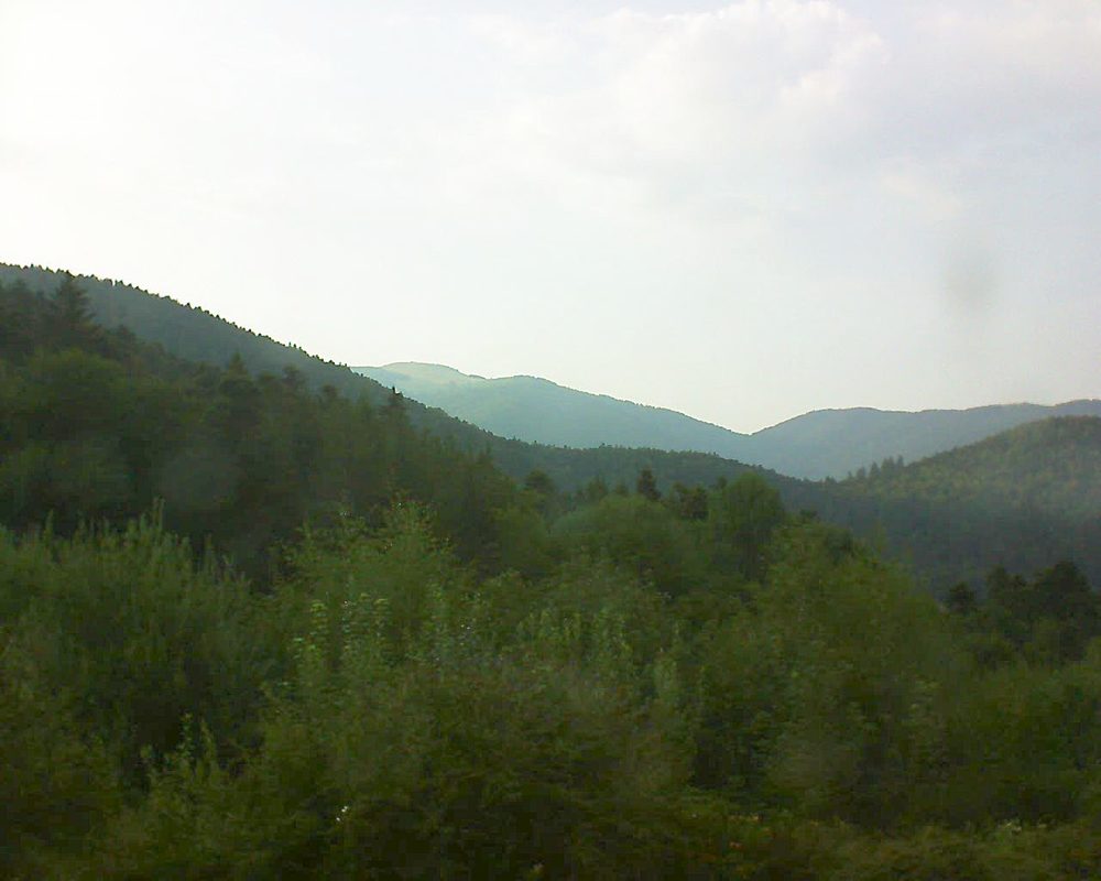 Le petit ballon vu depuis le Domaine Langmatt à Murbach le 04.08.2018 à 19:30 Le petit ballon (Alsace, Vosges) le 04.08.2018 à 19:30