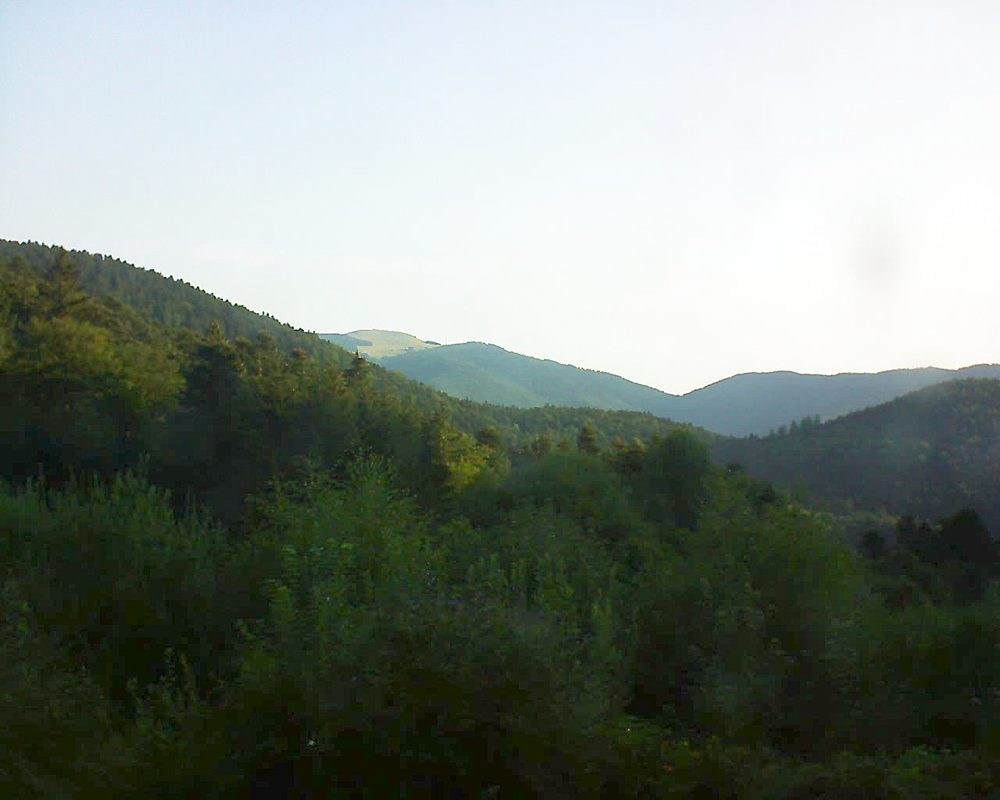 Le petit ballon vu depuis le Domaine Langmatt à Murbach le 05.08.2018 à 07:45 Le petit ballon (Alsace, Vosges) le 05.08.2018 à 07:45