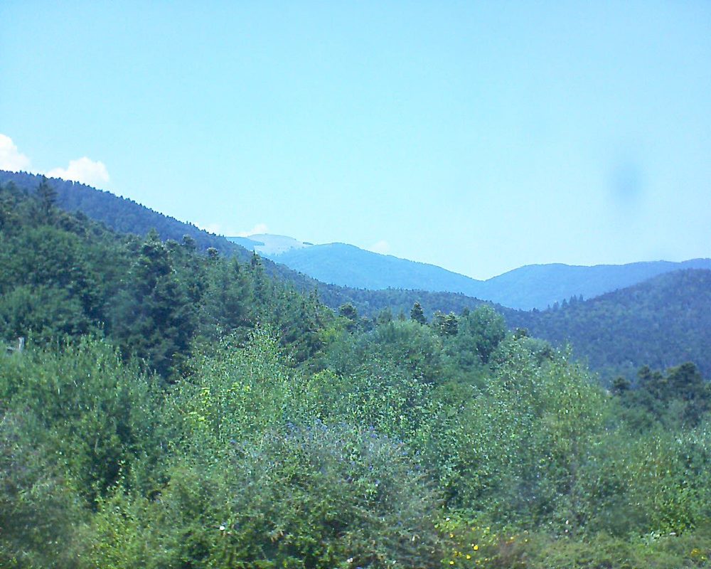 Le petit ballon vu depuis le Domaine Langmatt à Murbach le 05.08.2018 à 14:00 Le petit ballon (Alsace, Vosges) le 05.08.2018 à 14:00