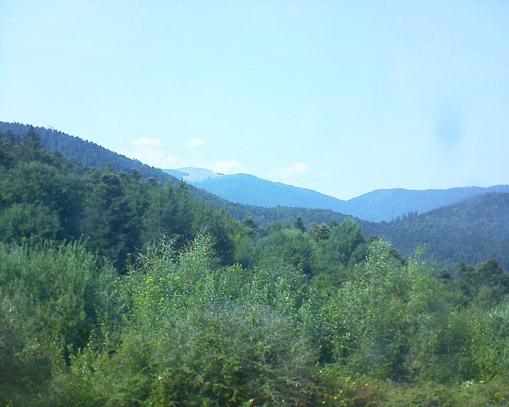 Le petit ballon vu depuis le Domaine Langmatt à Murbach le 05.08.2018 à 15:45 Le petit ballon (Alsace, Vosges) le 05.08.2018 à 15:45