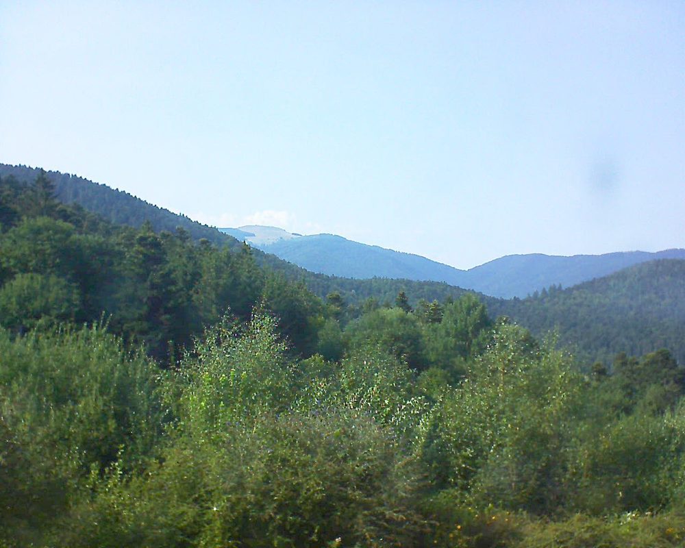 Le petit ballon vu depuis le Domaine Langmatt à Murbach le 05.08.2018 à 17:00 Le petit ballon (Alsace, Vosges) le 05.08.2018 à 17:00