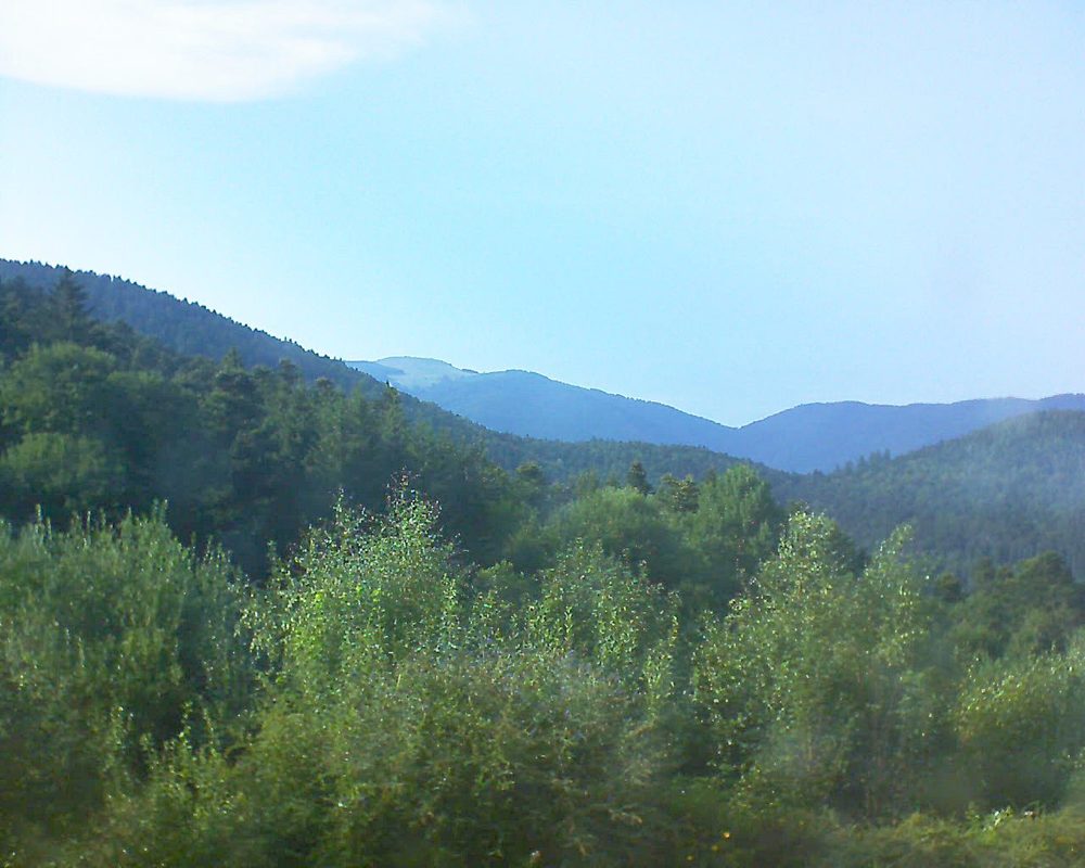Le petit ballon vu depuis le Domaine Langmatt à Murbach le 05.08.2018 à 18:00 Le petit ballon (Alsace, Vosges) le 05.08.2018 à 18:00