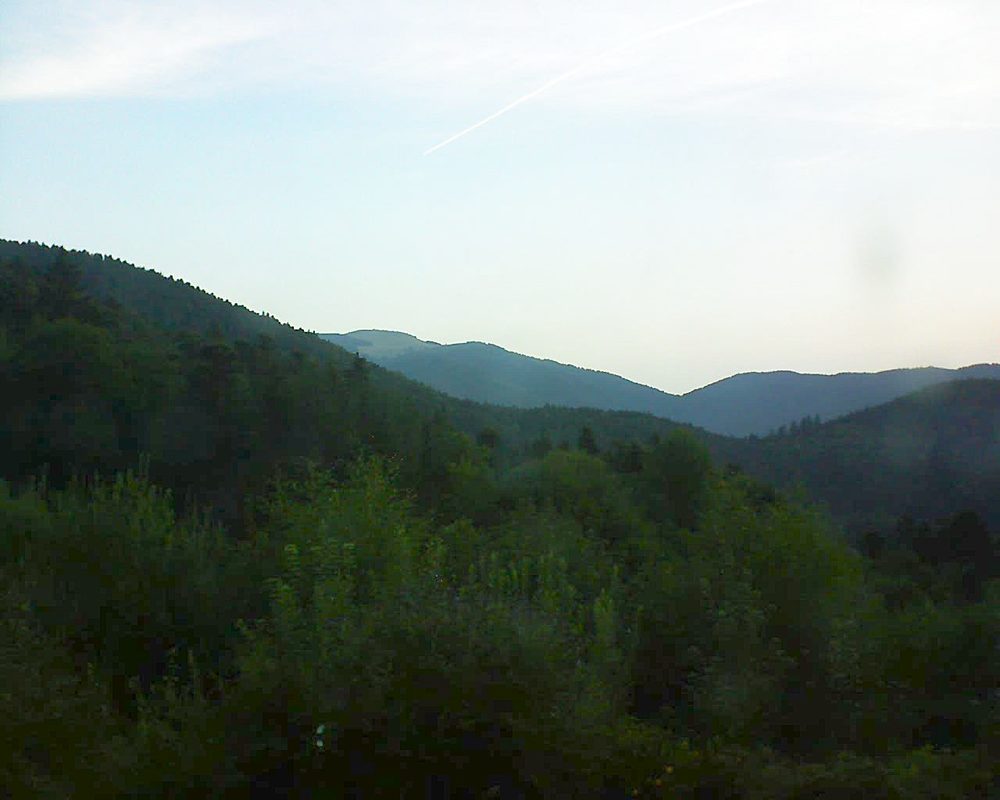 Le petit ballon vu depuis le Domaine Langmatt à Murbach le 06.08.2018 à 06:45 Le petit ballon (Alsace, Vosges) le 06.08.2018 à 06:45