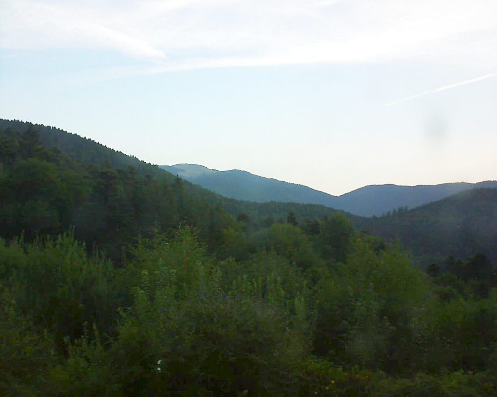 Le petit ballon vu depuis le Domaine Langmatt à Murbach le 06.08.2018 à 07:00 Le petit ballon (Alsace, Vosges) le 06.08.2018 à 07:00