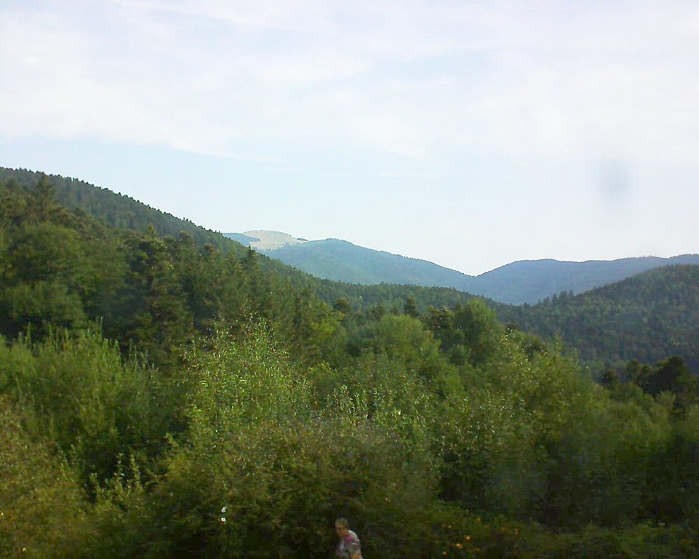 Le petit ballon vu depuis le Domaine Langmatt à Murbach le 06.08.2018 à 09:30 Le petit ballon (Alsace, Vosges) le 06.08.2018 à 09:30
