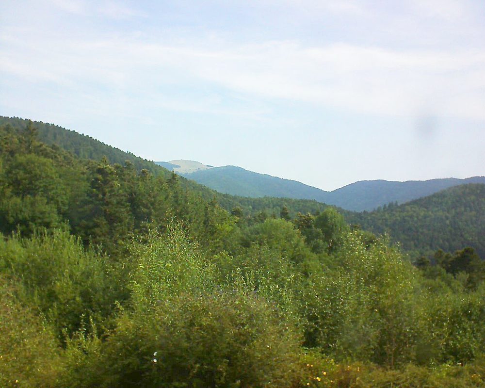 Le petit ballon vu depuis le Domaine Langmatt à Murbach le 06.08.2018 à 10:15 Le petit ballon (Alsace, Vosges) le 06.08.2018 à 10:15