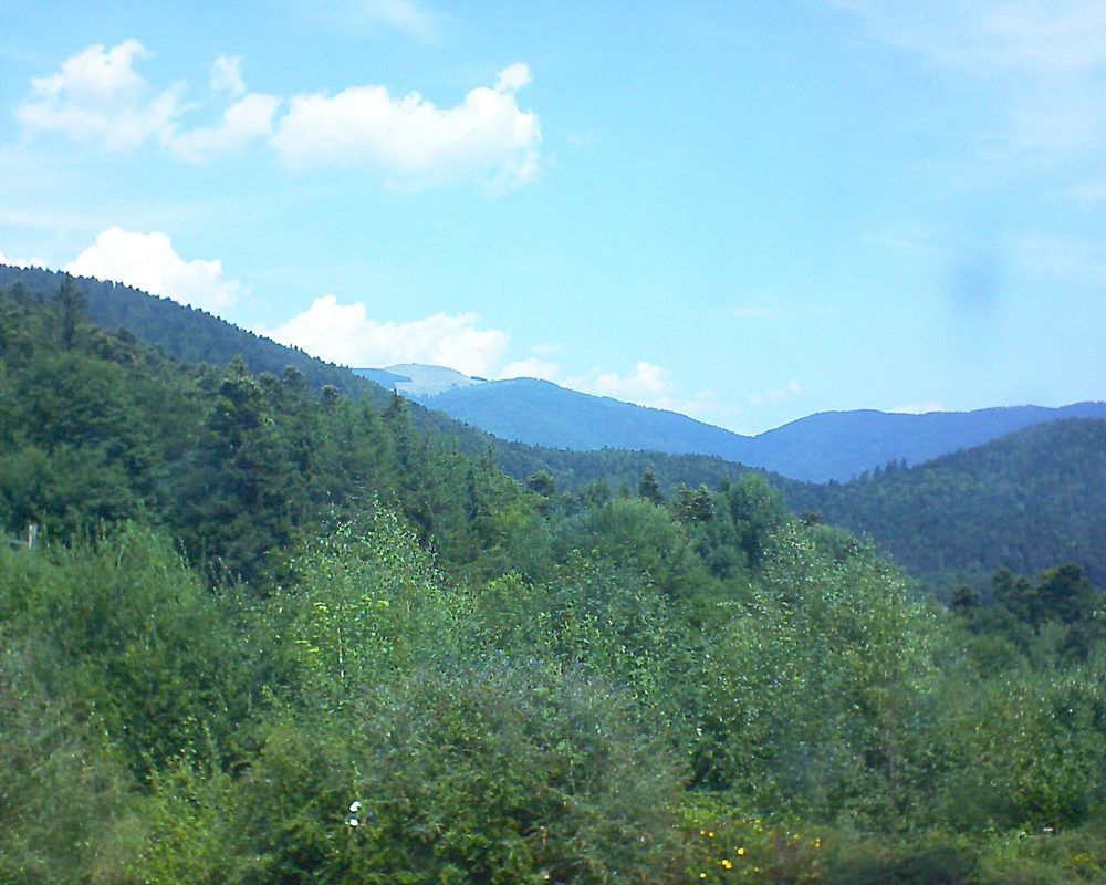 Le petit ballon vu depuis le Domaine Langmatt à Murbach le 06.08.2018 à 12:30 Le petit ballon (Alsace, Vosges) le 06.08.2018 à 12:30
