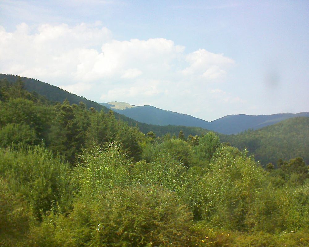 Le petit ballon vu depuis le Domaine Langmatt à Murbach le 06.08.2018 à 15:30 Le petit ballon (Alsace, Vosges) le 06.08.2018 à 15:30