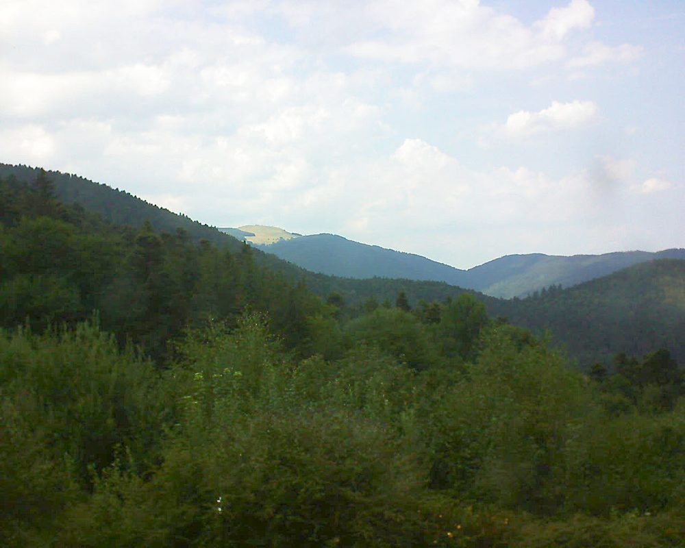Le petit ballon vu depuis le Domaine Langmatt à Murbach le 06.08.2018 à 16:30 Le petit ballon (Alsace, Vosges) le 06.08.2018 à 16:30