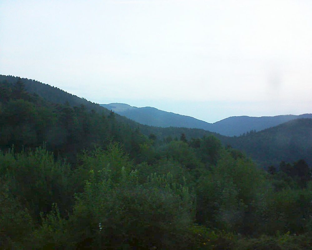 Le petit ballon vu depuis le Domaine Langmatt à Murbach le 07.08.2018 à 06:15 Le petit ballon (Alsace, Vosges) le 07.08.2018 à 06:15