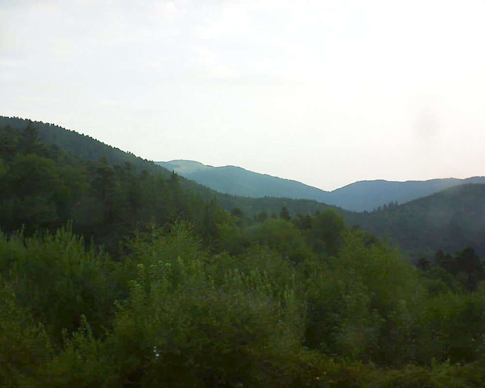Le petit ballon vu depuis le Domaine Langmatt à Murbach le 07.08.2018 à 06:45 Le petit ballon (Alsace, Vosges) le 07.08.2018 à 06:45
