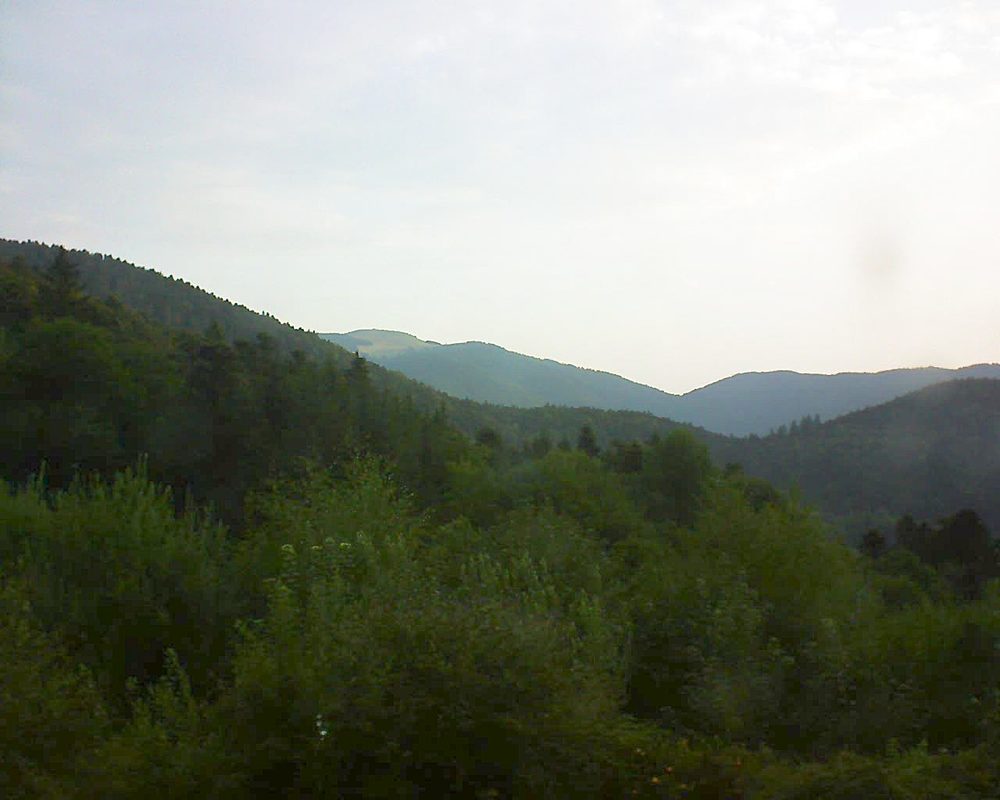 Le petit ballon vu depuis le Domaine Langmatt à Murbach le 07.08.2018 à 07:00 Le petit ballon (Alsace, Vosges) le 07.08.2018 à 07:00