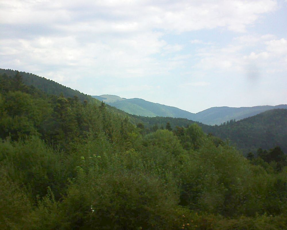 Le petit ballon vu depuis le Domaine Langmatt à Murbach le 07.08.2018 à 10:30 Le petit ballon (Alsace, Vosges) le 07.08.2018 à 10:30