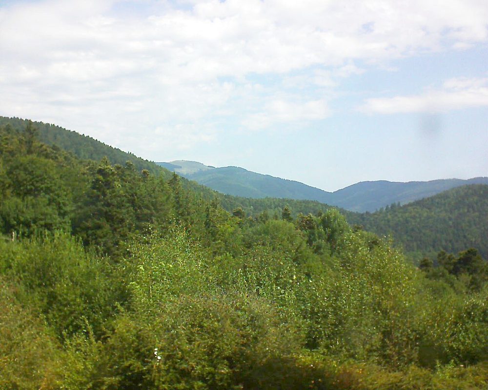 Le petit ballon vu depuis le Domaine Langmatt à Murbach le 07.08.2018 à 11:30 Le petit ballon (Alsace, Vosges) le 07.08.2018 à 11:30