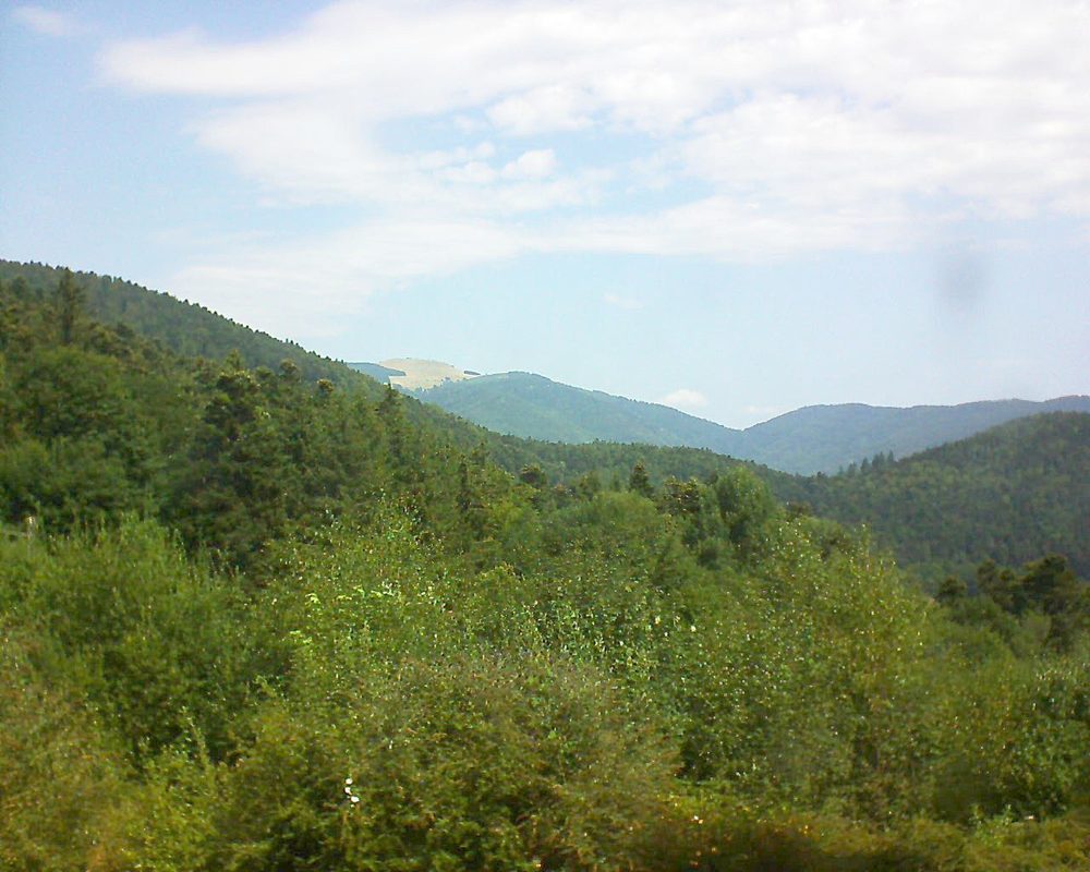 Le petit ballon vu depuis le Domaine Langmatt à Murbach le 07.08.2018 à 12:00 Le petit ballon (Alsace, Vosges) le 07.08.2018 à 12:00