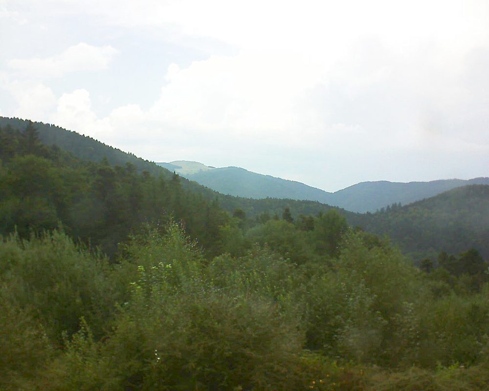 Le petit ballon vu depuis le Domaine Langmatt à Murbach le 07.08.2018 à 15:00 Le petit ballon (Alsace, Vosges) le 07.08.2018 à 15:00
