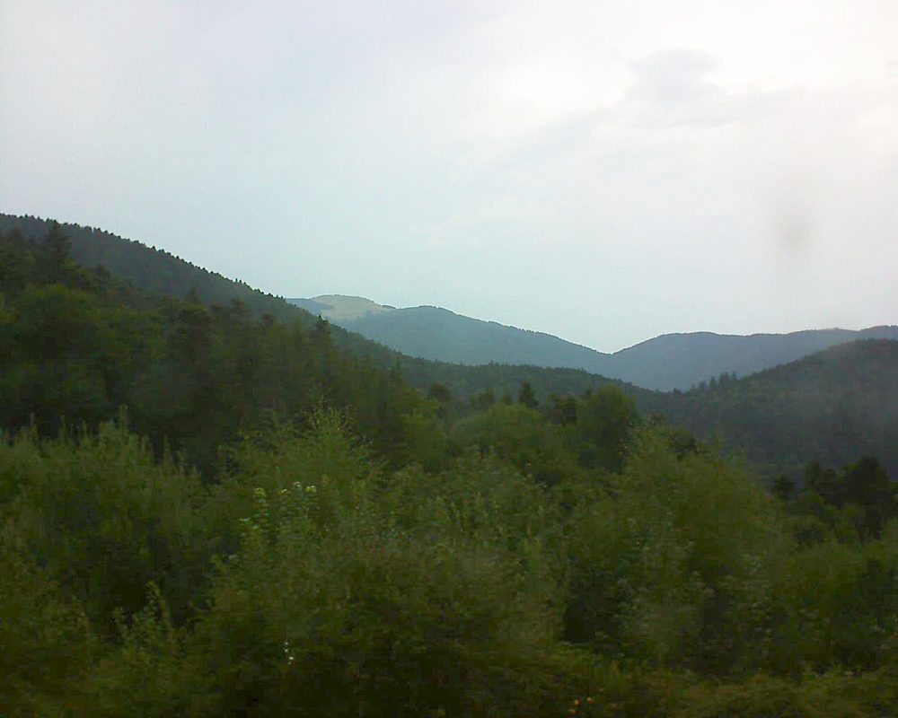 Le petit ballon vu depuis le Domaine Langmatt à Murbach le 07.08.2018 à 16:15 Le petit ballon (Alsace, Vosges) le 07.08.2018 à 16:15
