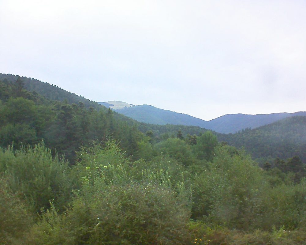 Le petit ballon vu depuis le Domaine Langmatt à Murbach le 08.08.2018 à 07:15 Le petit ballon (Alsace, Vosges) le 08.08.2018 à 07:15