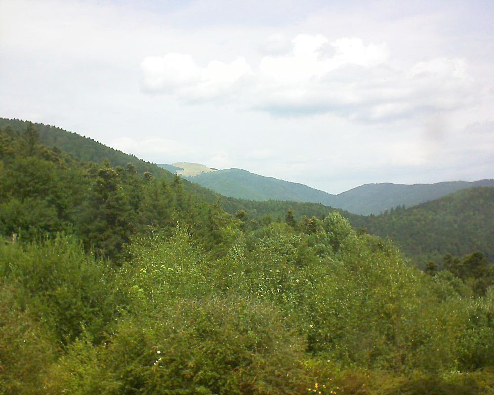 Le petit ballon vu depuis le Domaine Langmatt à Murbach le 08.08.2018 à 13:00 Le petit ballon (Alsace, Vosges) le 08.08.2018 à 13:00