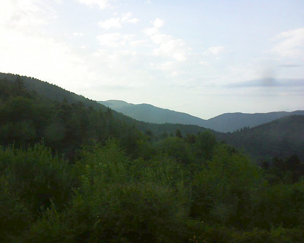Le petit ballon vu depuis le Domaine Langmatt à Murbach le 08.08.2018 à 19:45 Le petit ballon (Alsace, Vosges) le 08.08.2018 à 19:45