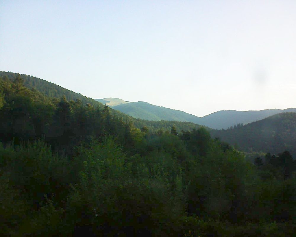 Le petit ballon vu depuis le Domaine Langmatt à Murbach le 09.08.2018 à 07:45 Le petit ballon (Alsace, Vosges) le 09.08.2018 à 07:45