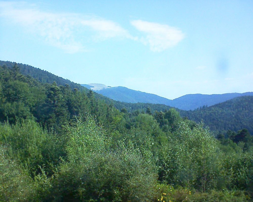 Le petit ballon vu depuis le Domaine Langmatt à Murbach le 09.08.2018 à 10:00 Le petit ballon (Alsace, Vosges) le 09.08.2018 à 10:00