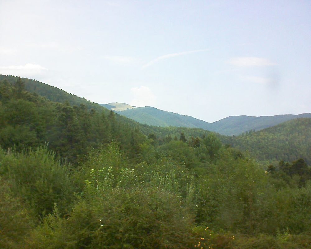 Le petit ballon vu depuis le Domaine Langmatt à Murbach le 09.08.2018 à 12:00 Le petit ballon (Alsace, Vosges) le 09.08.2018 à 12:00