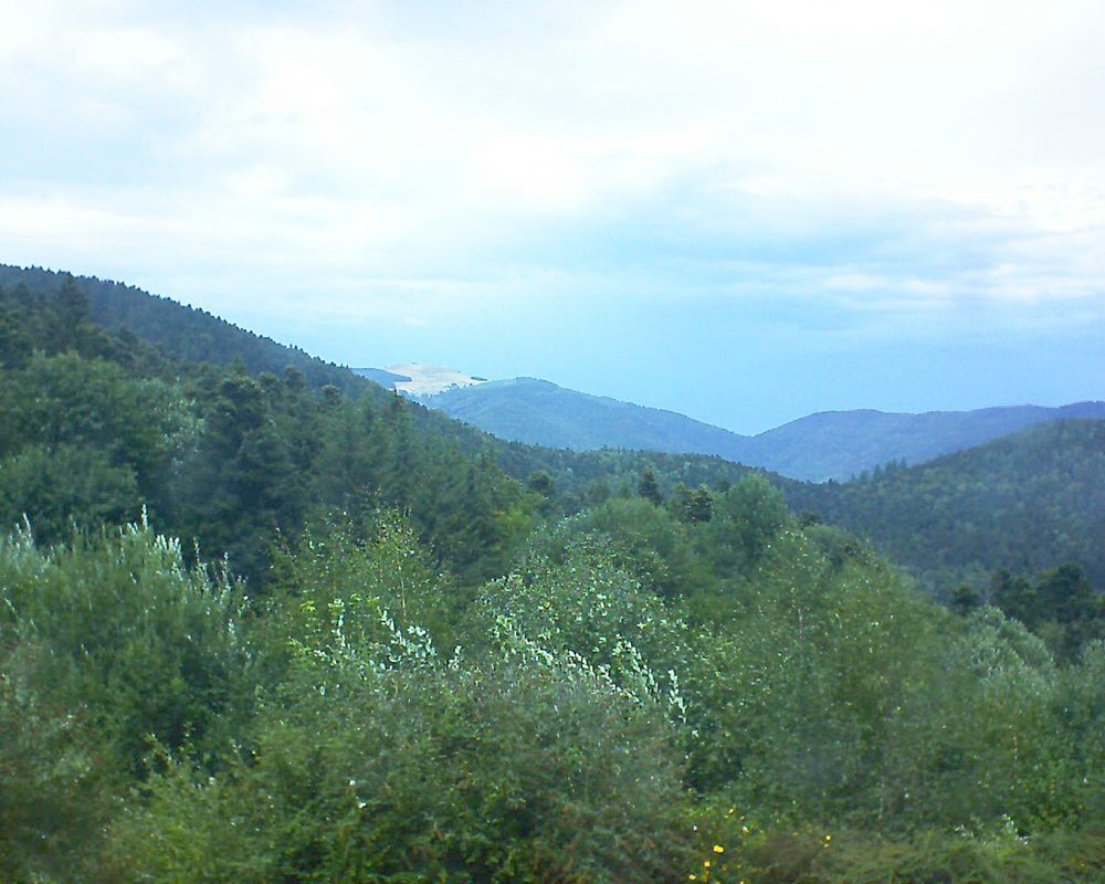 Le petit ballon vu depuis le Domaine Langmatt à Murbach le 09.08.2018 à 14:15 Le petit ballon (Alsace, Vosges) le 09.08.2018 à 14:15