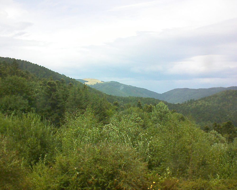 Le petit ballon vu depuis le Domaine Langmatt à Murbach le 09.08.2018 à 14:30 Le petit ballon (Alsace, Vosges) le 09.08.2018 à 14:30