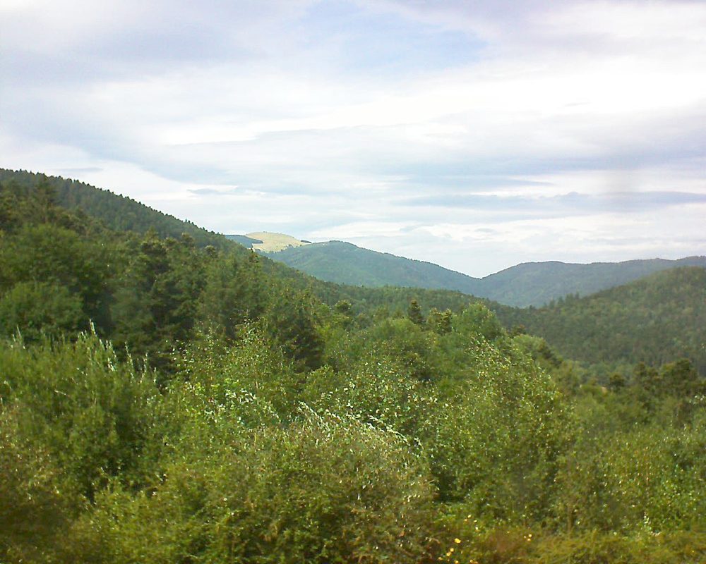 Le petit ballon vu depuis le Domaine Langmatt à Murbach le 09.08.2018 à 15:15 Le petit ballon (Alsace, Vosges) le 09.08.2018 à 15:15