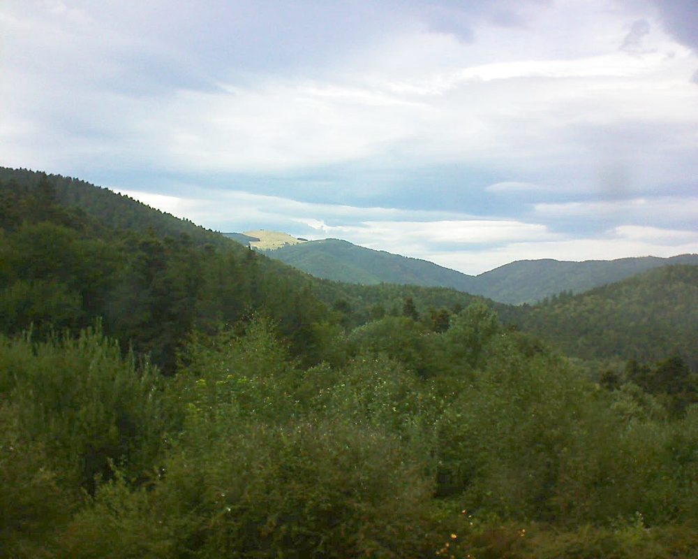 Le petit ballon vu depuis le Domaine Langmatt à Murbach le 09.08.2018 à 15:30 Le petit ballon (Alsace, Vosges) le 09.08.2018 à 15:30
