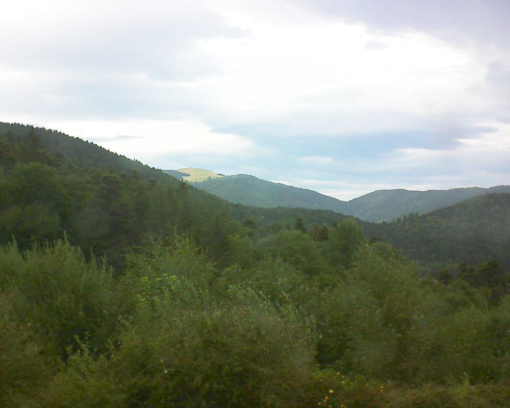 Le petit ballon vu depuis le Domaine Langmatt à Murbach le 09.08.2018 à 15:45 Le petit ballon (Alsace, Vosges) le 09.08.2018 à 15:45