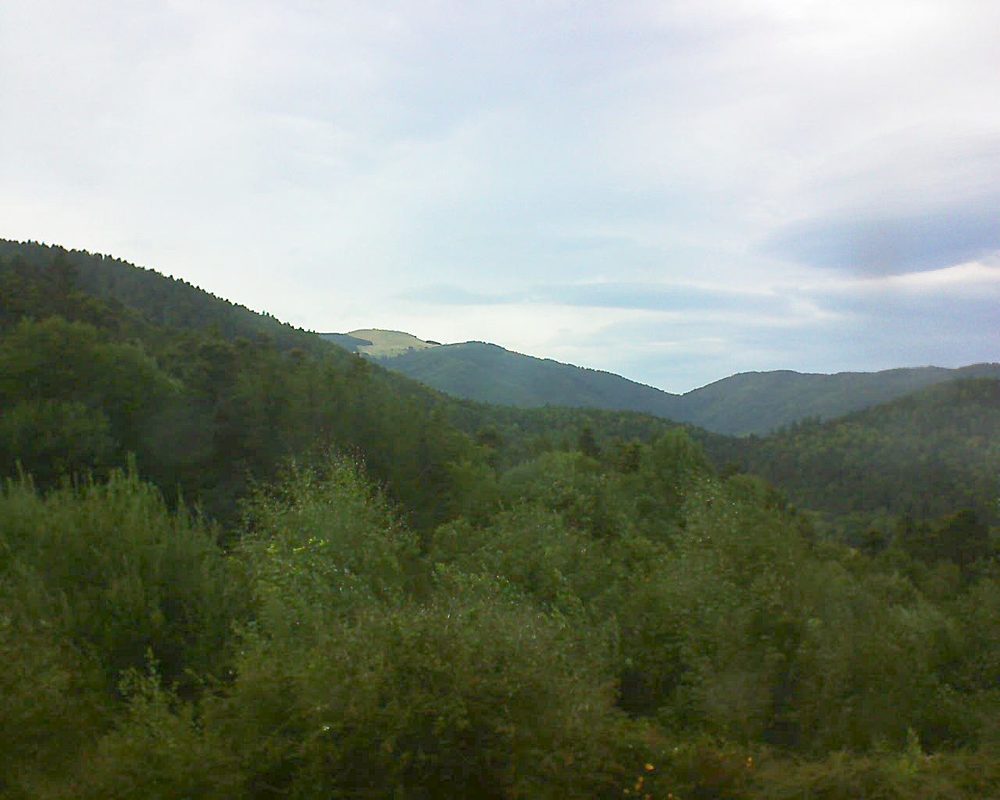 Le petit ballon vu depuis le Domaine Langmatt à Murbach le 09.08.2018 à 17:45 Le petit ballon (Alsace, Vosges) le 09.08.2018 à 17:45