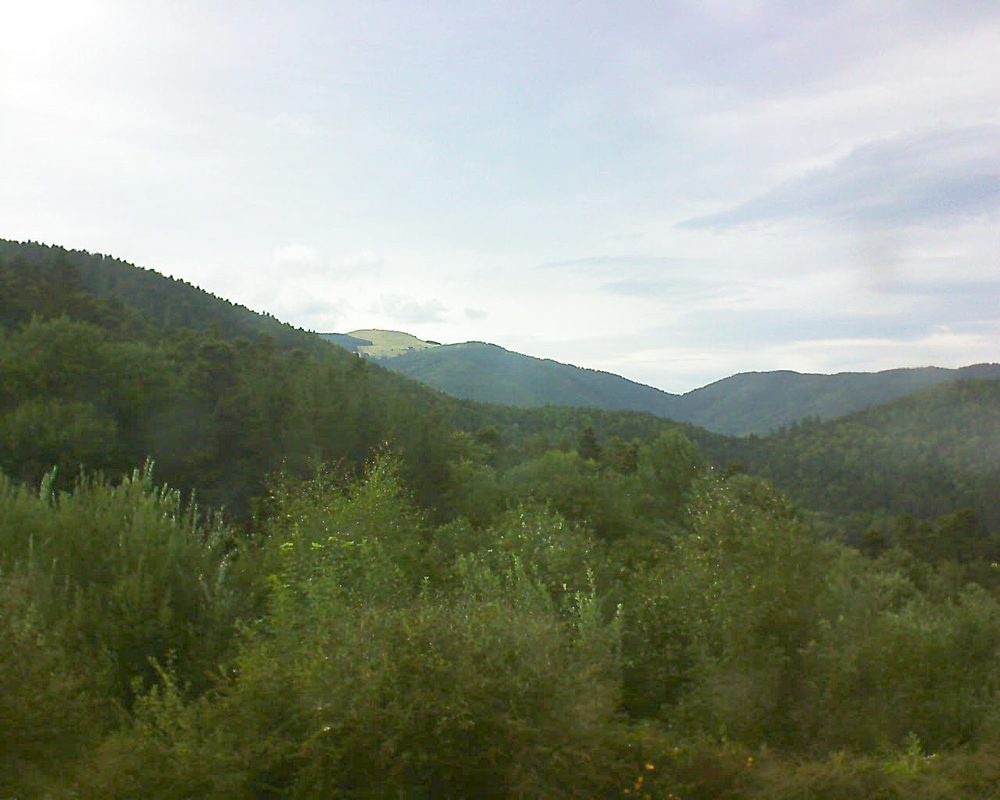 Le petit ballon vu depuis le Domaine Langmatt à Murbach le 09.08.2018 à 18:00 Le petit ballon (Alsace, Vosges) le 09.08.2018 à 18:00