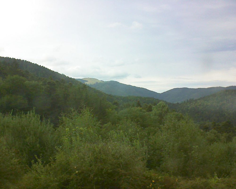 Le petit ballon vu depuis le Domaine Langmatt à Murbach le 09.08.2018 à 18:15 Le petit ballon (Alsace, Vosges) le 09.08.2018 à 18:15