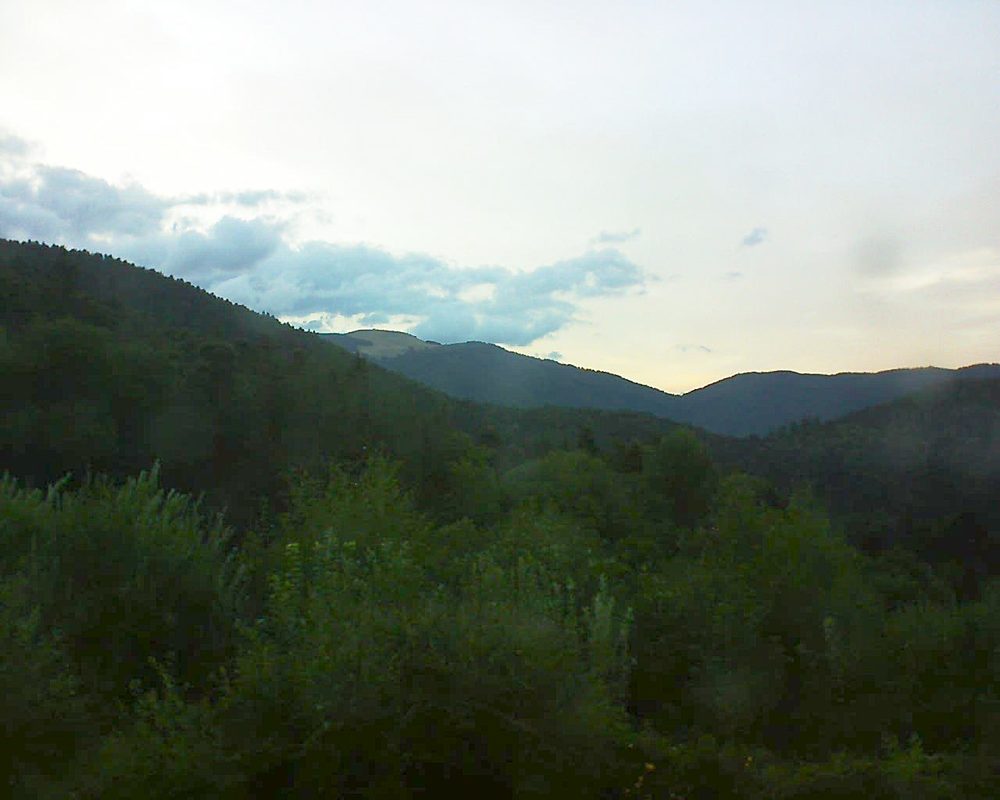 Le petit ballon vu depuis le Domaine Langmatt à Murbach le 09.08.2018 à 20:45 Le petit ballon (Alsace, Vosges) le 09.08.2018 à 20:45
