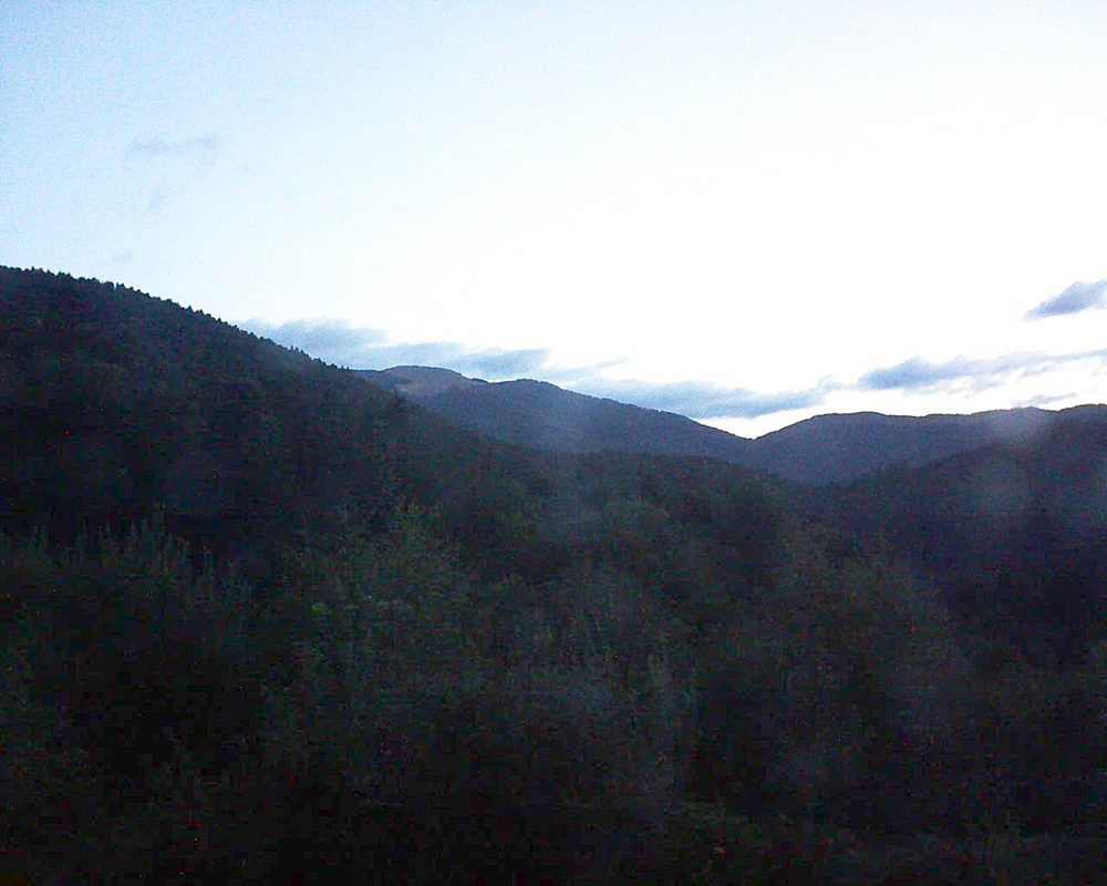 Le petit ballon vu depuis le Domaine Langmatt à Murbach le 10.08.2018 à 06:00 Le petit ballon (Alsace, Vosges) le 10.08.2018 à 06:00