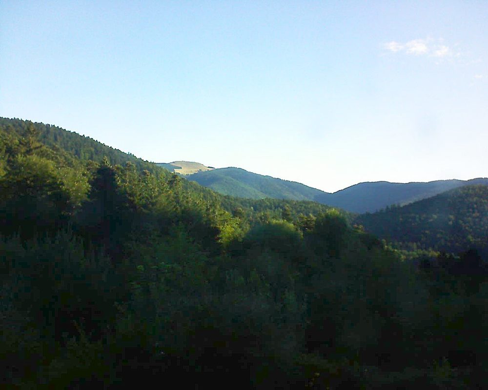 Le petit ballon vu depuis le Domaine Langmatt à Murbach le 10.08.2018 à 08:00 Le petit ballon (Alsace, Vosges) le 10.08.2018 à 08:00